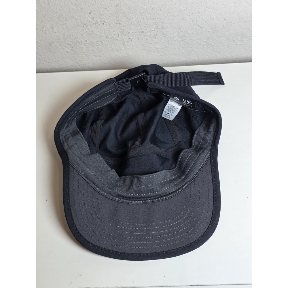 Nike Hat Mens Strapback Black 7 Panel Dri-Fit Tailwind Featherlight Running Cap - Picture 4 of 5
